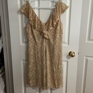 Forever 21 Lace Dress, Beige, Size XL